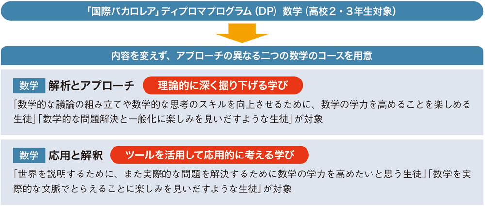 ＜図＞「国際バカロレア」ディプロマプログラムの数学の仕組み