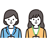 教員・受検者の声、田園調布雙葉高等学校、稲増 瑶子先生・山田 由佳先生のイメージイラスト