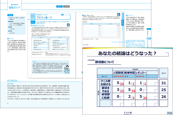 教員用ガイドページ例